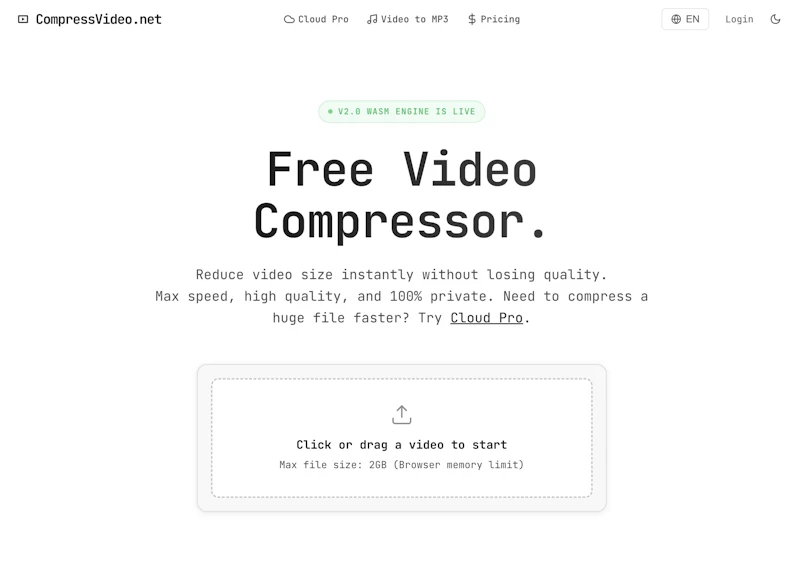 CompressVideo.net screenshot 1