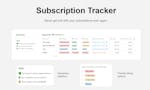 Subscription Tracker Notion Template image