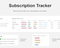 Subscription Tracker Notion Template media 1