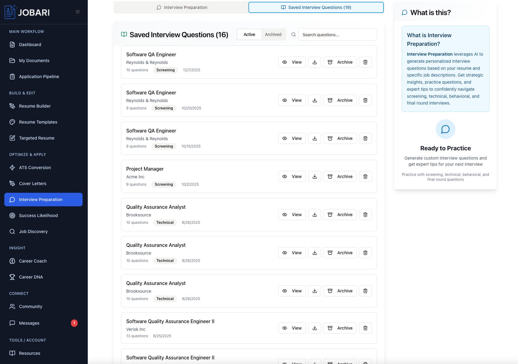 Jobari - Tools for a Smarter Job Search gallery image