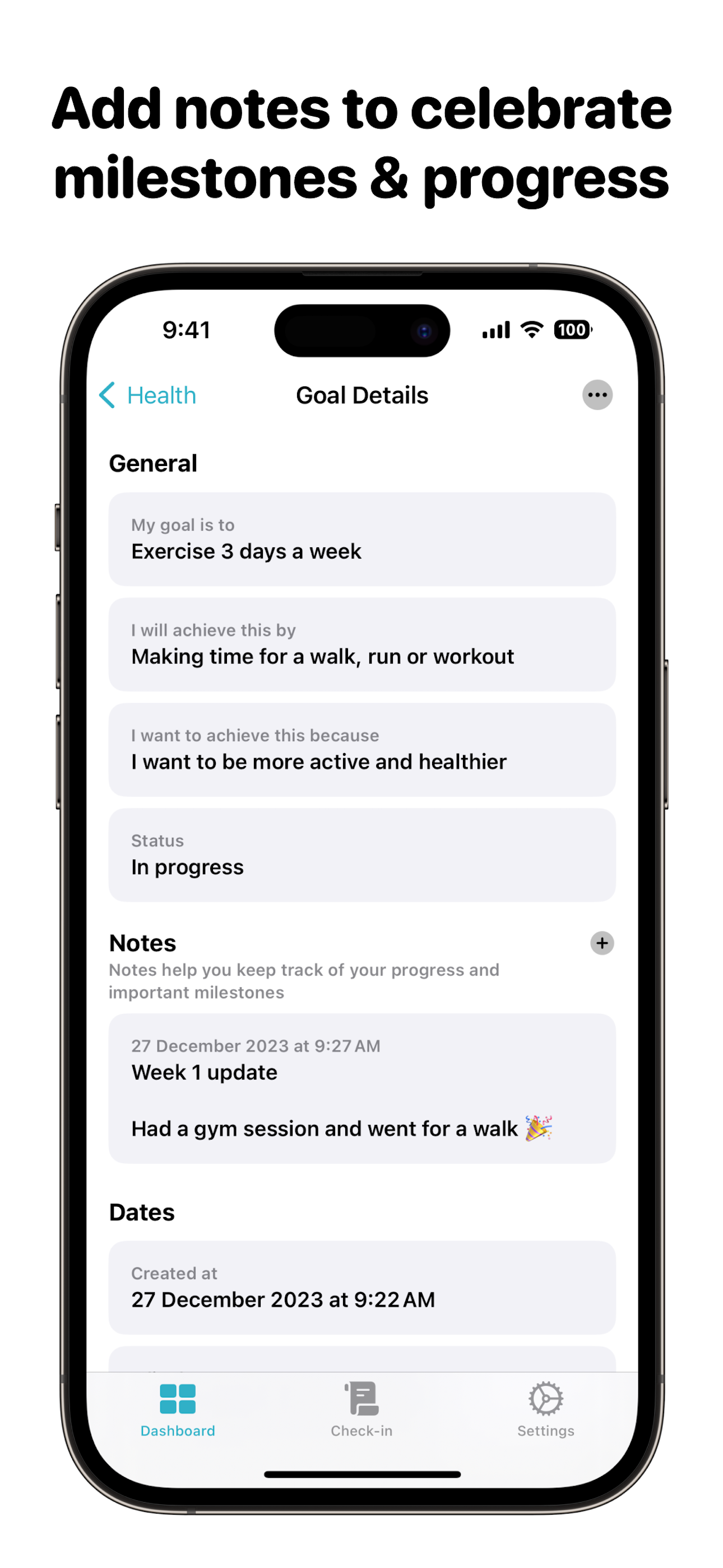 Goal Tracker - Volg uw doelen - Plan, voortgang en bereik doelen media 3