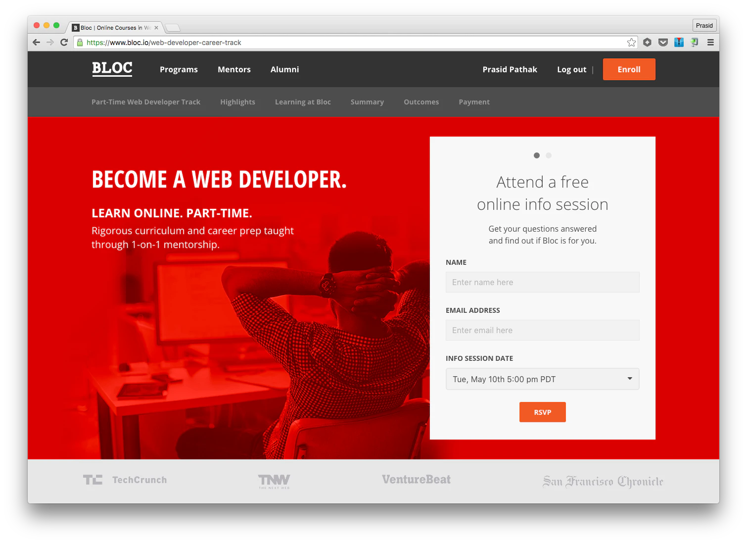 Part-Time Developer Track