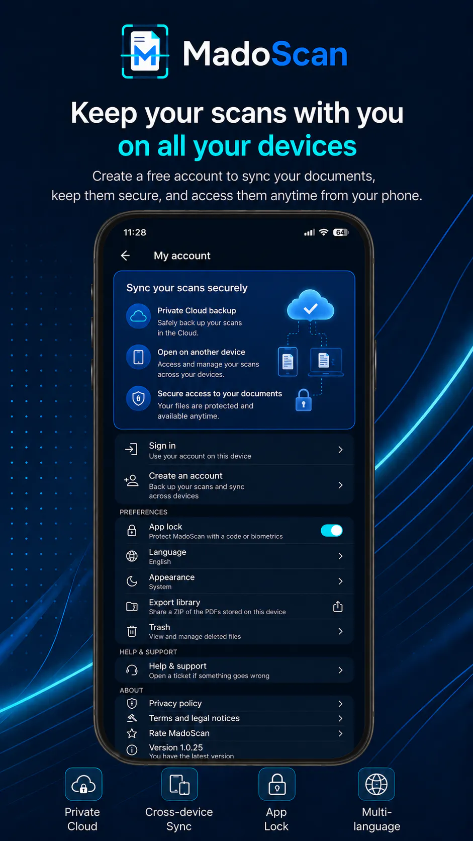 MadoScan screenshot
