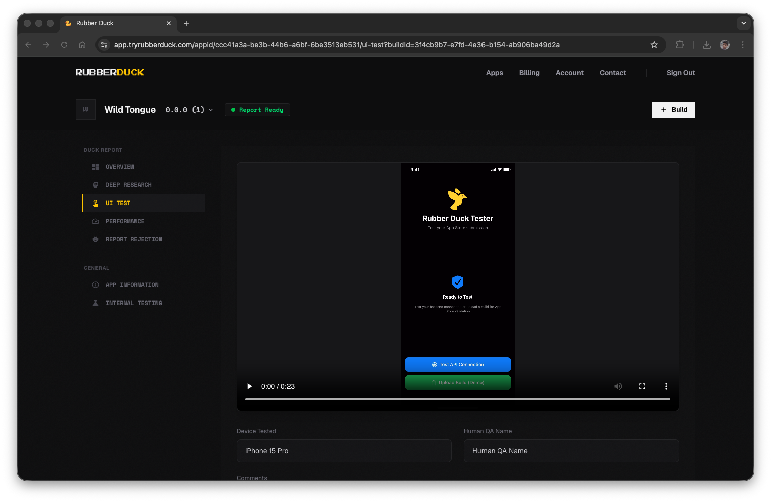 Rubber Duck - Screenshot 2 showing product features and functionality