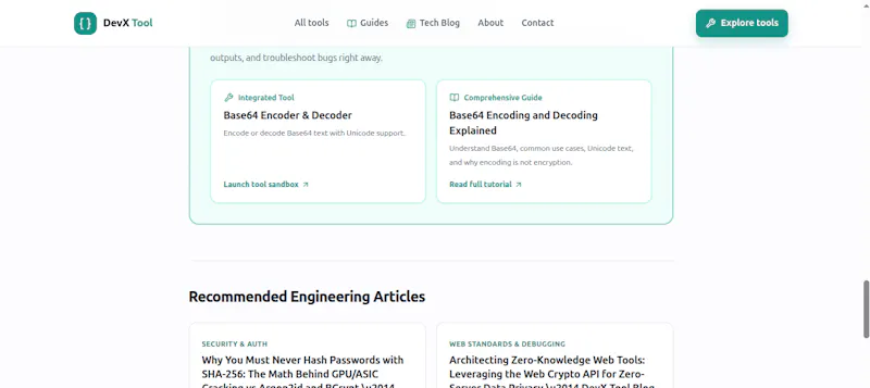 DevX Tool — Free Online Developer Suite screenshot 3