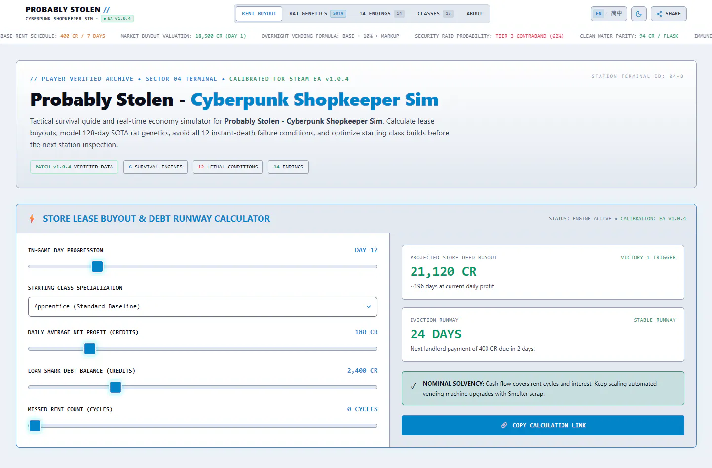 Probably Stolen Game Guide & Calculator  gallery image