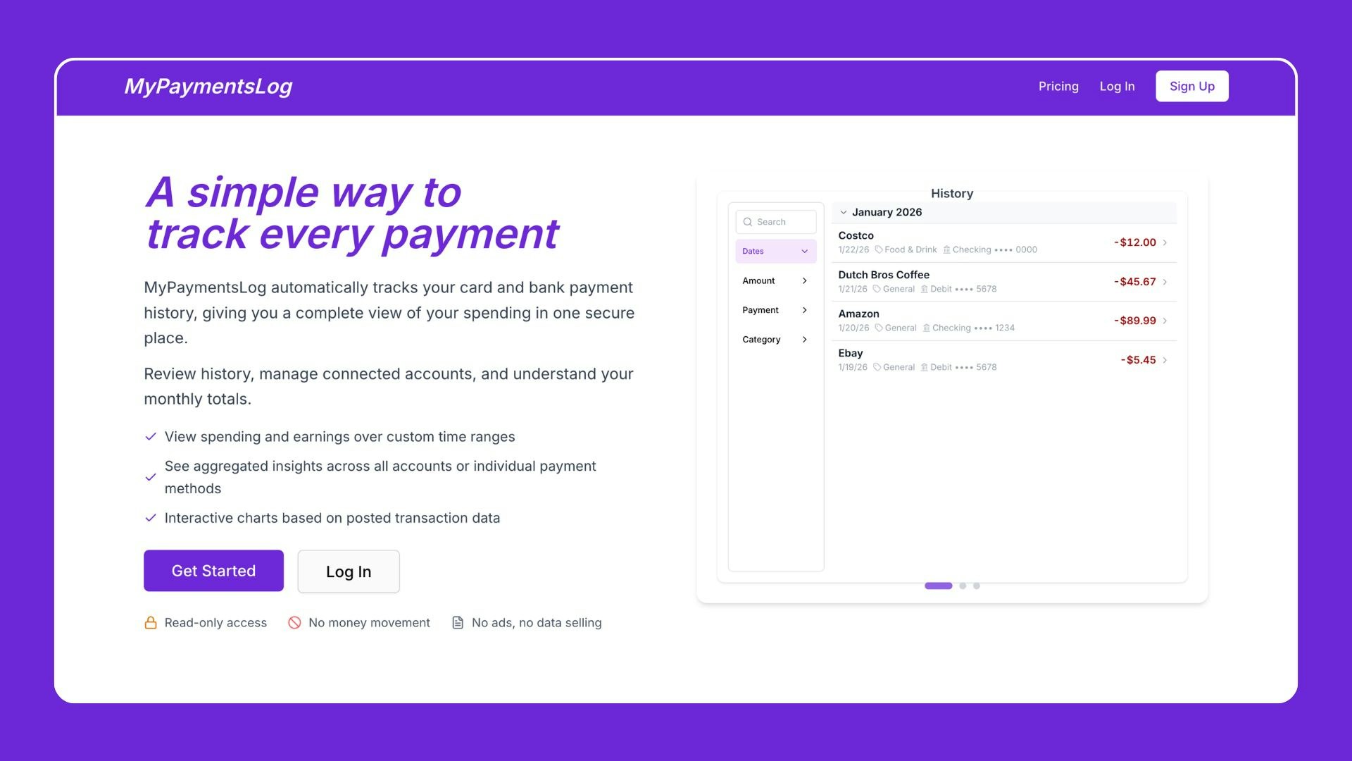 MyPaymentsLog gallery image