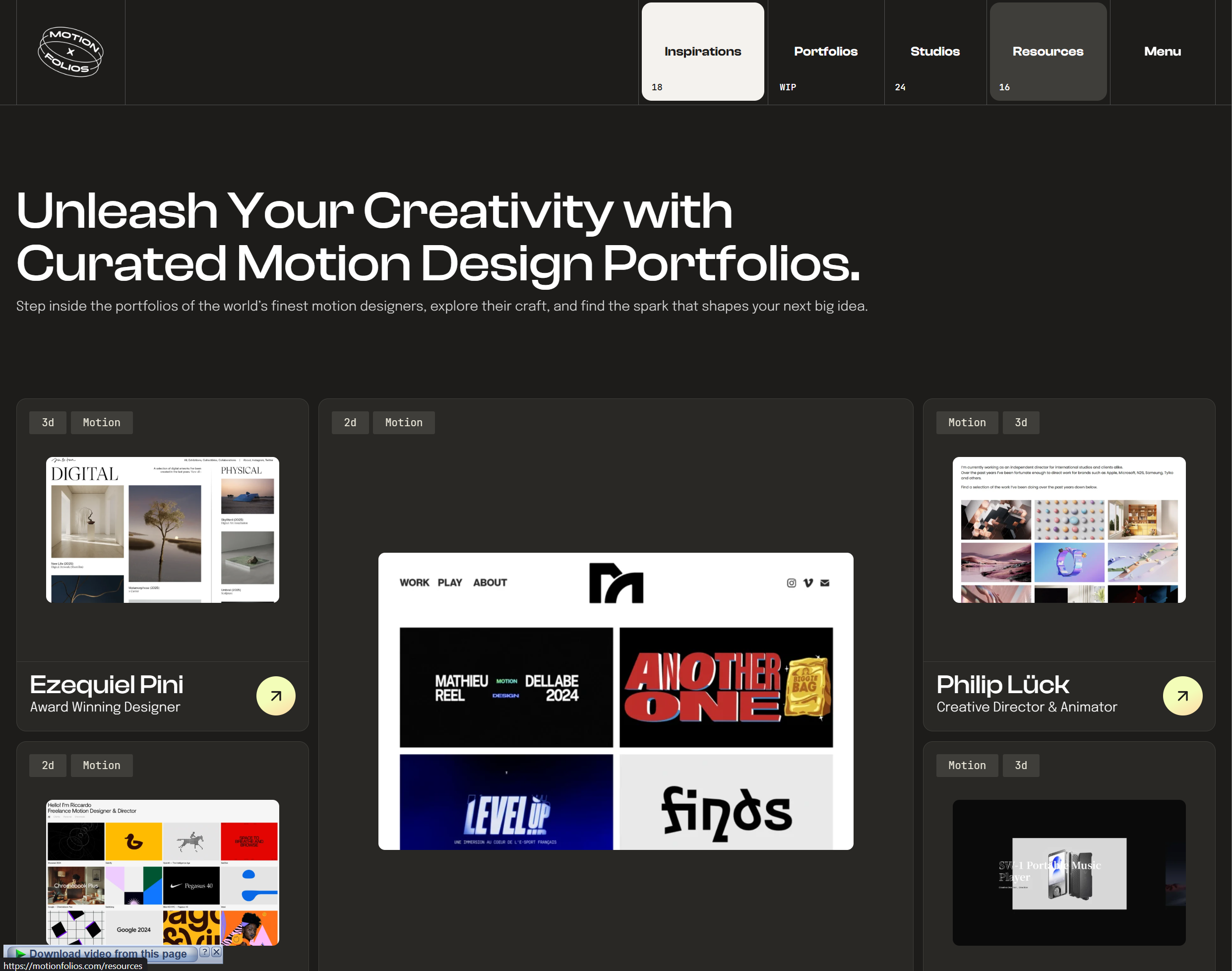 Motion Folios - Screenshot 2 showing product features and functionality