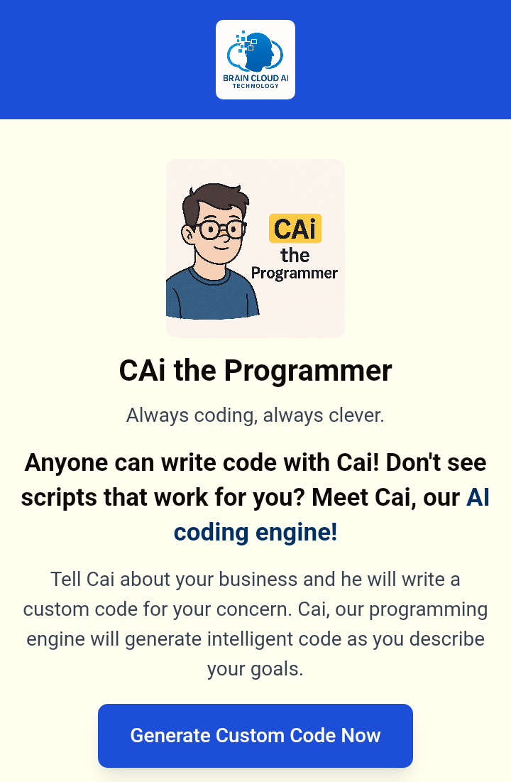 CAi The Programmer  - This launch moved the product forward to live and published media 1