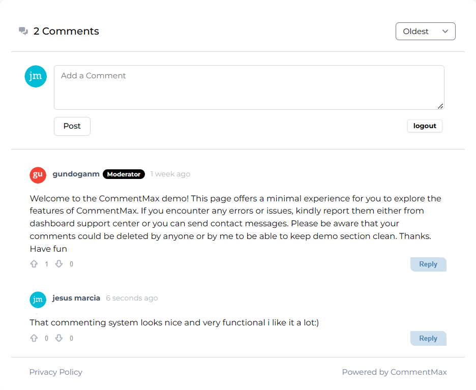 Média Commentmax - Système de commentaires élégant pour votre blog 1