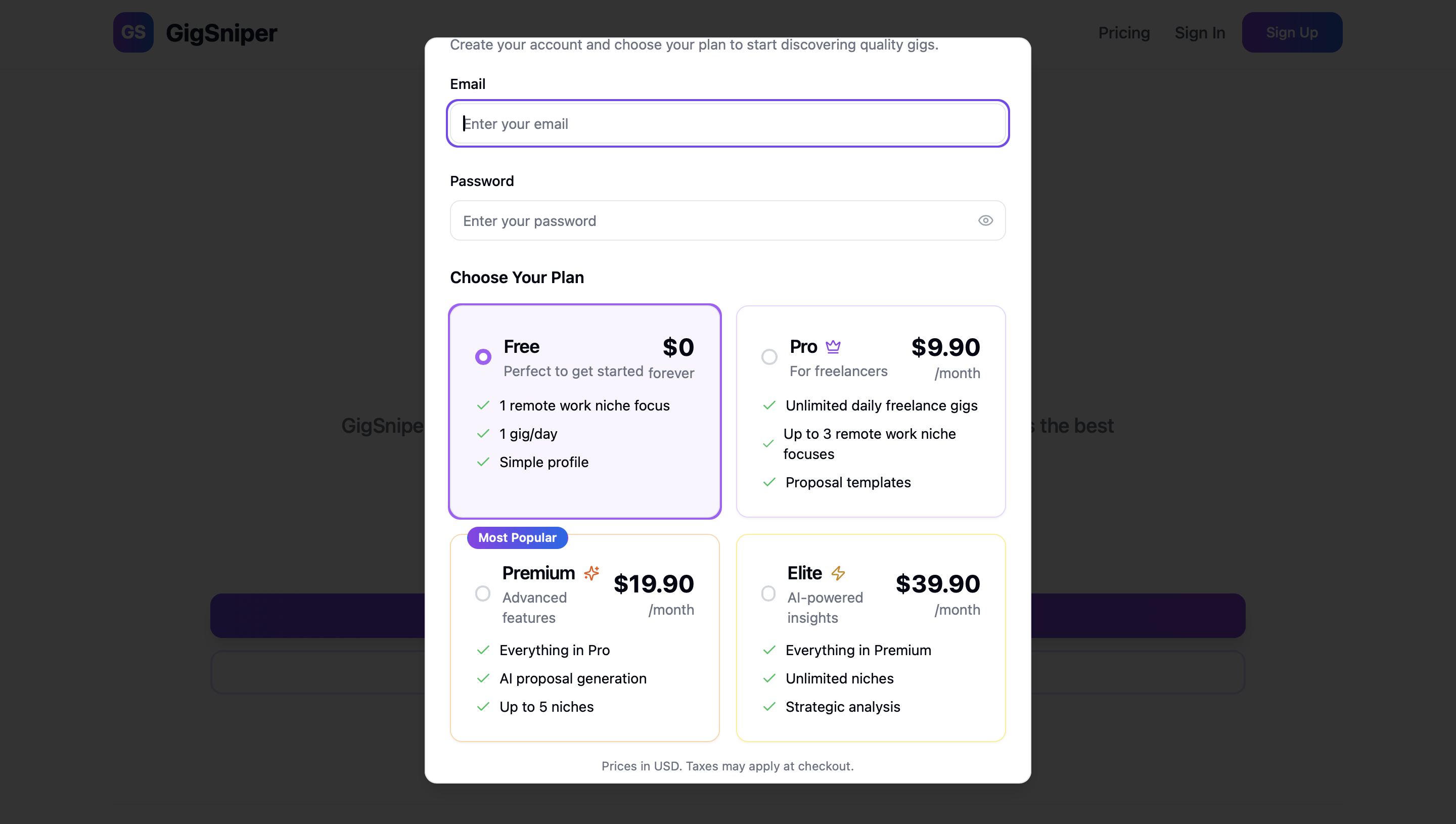 GigSniper gallery image
