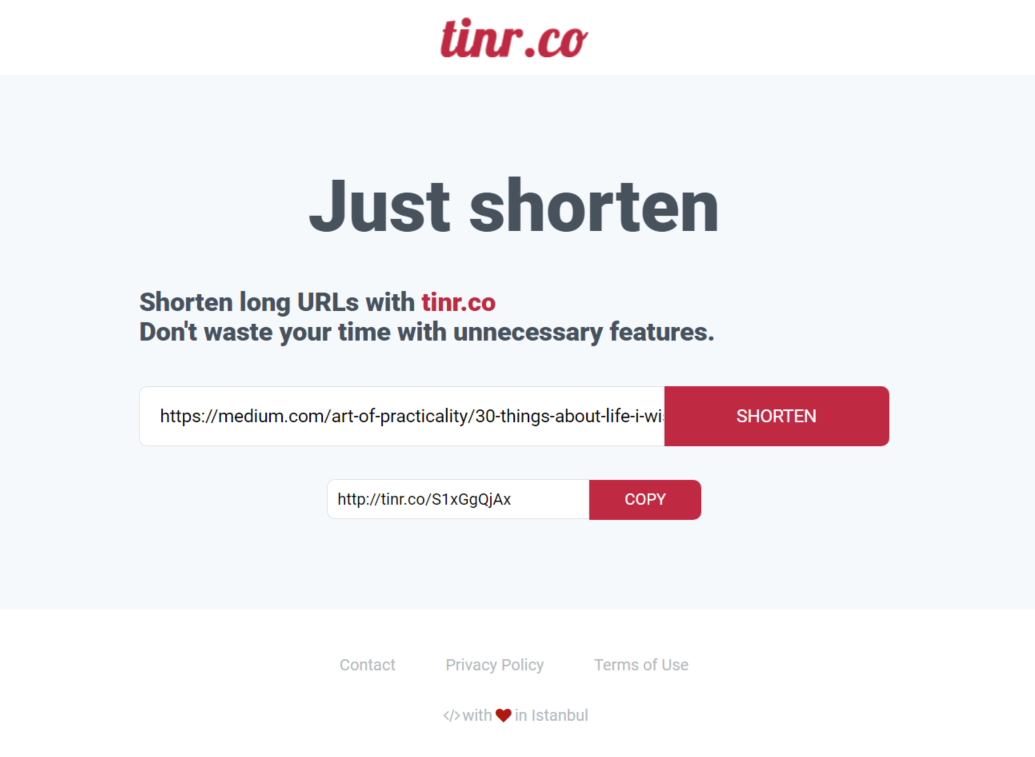 tinr.co | URL Shortener gallery image
