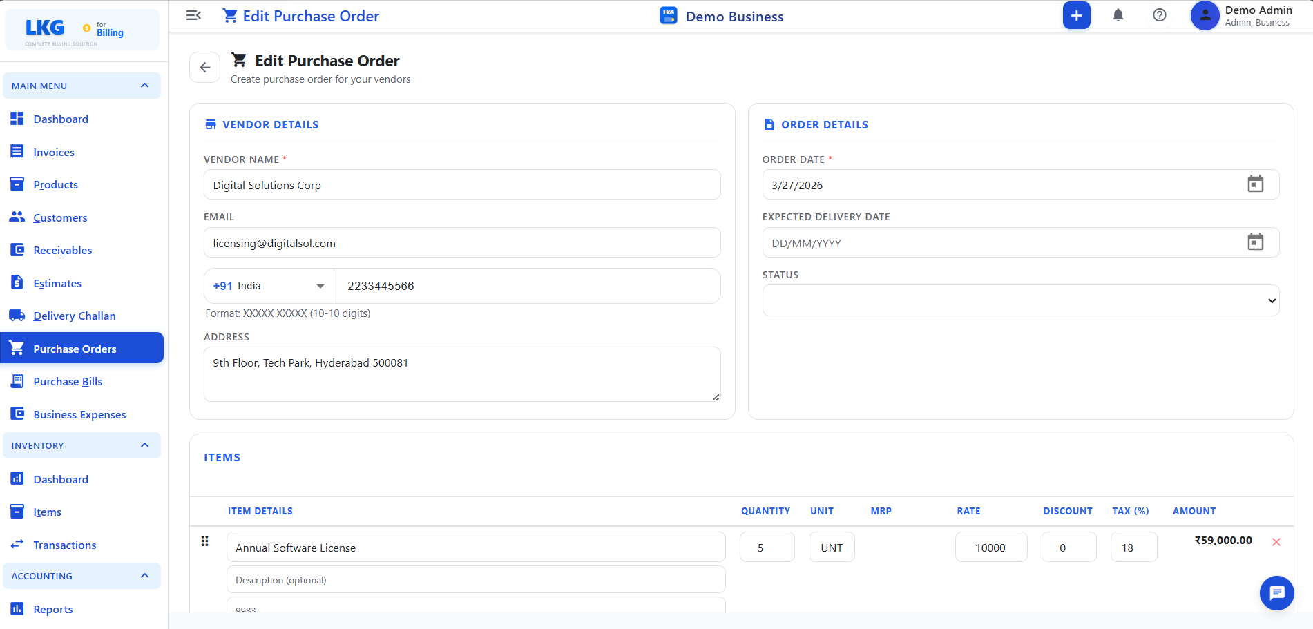 LKG for Billing gallery image