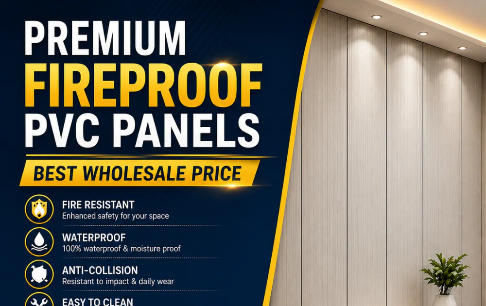 Premium Fireproof PVC Wall Panels. gallery image