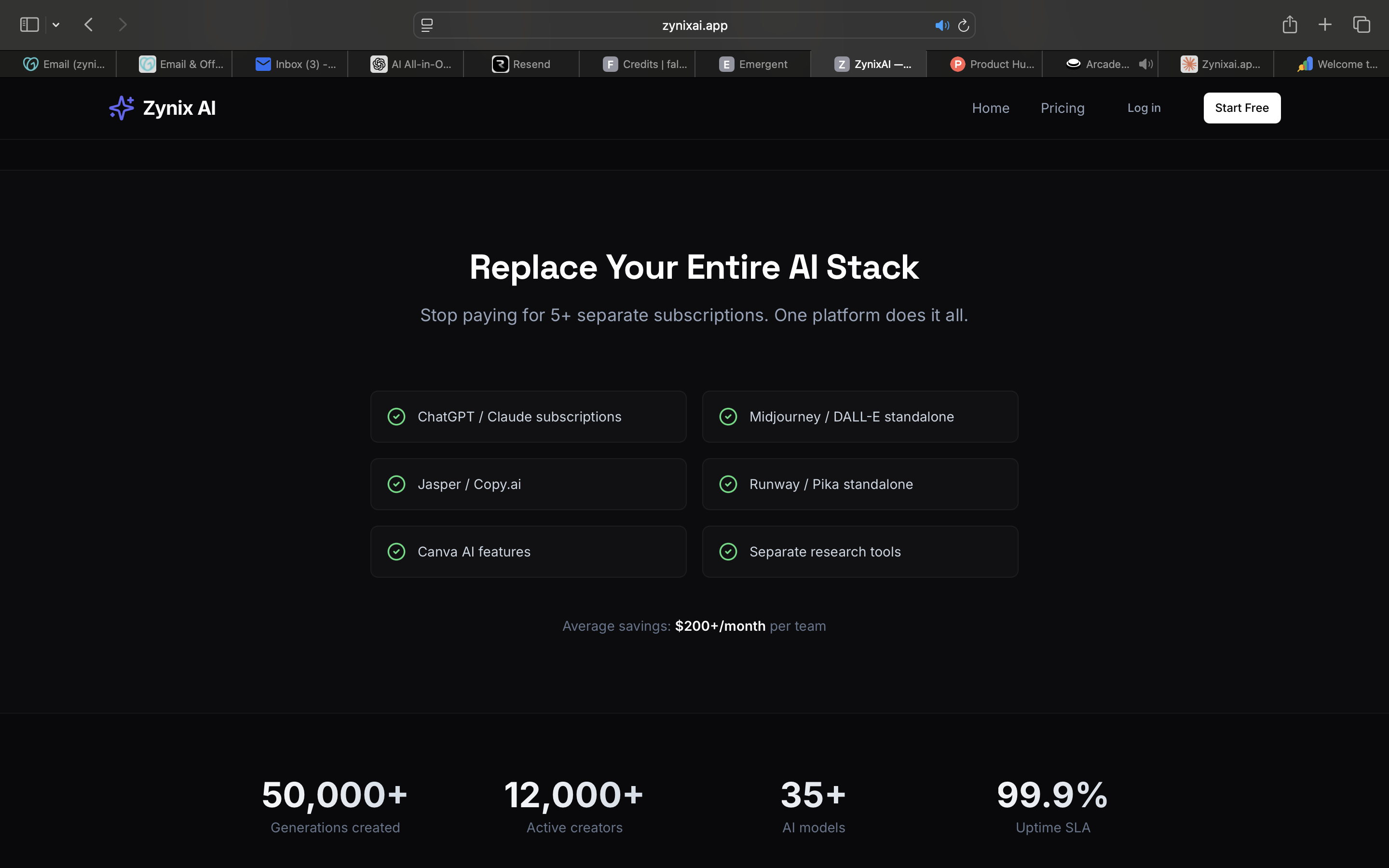 ZynixAI - Screenshot 3 showing product features and functionality