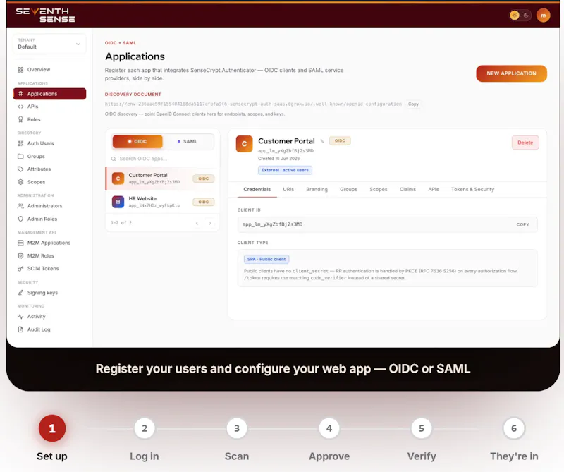 SenseCrypt Biometric Identity Platform screenshot 2