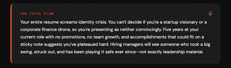 Resume Roaster screenshot 4
