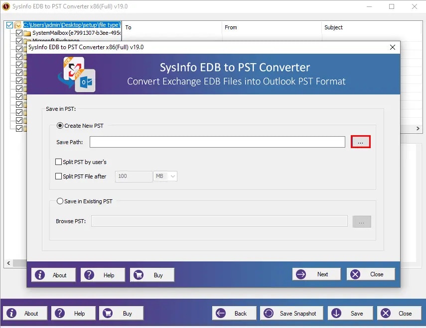 Media Sysinfo EDB sang PST Converter - Sửa chữa và chuyển đổi các tệp EDB Exchange thành PST 4