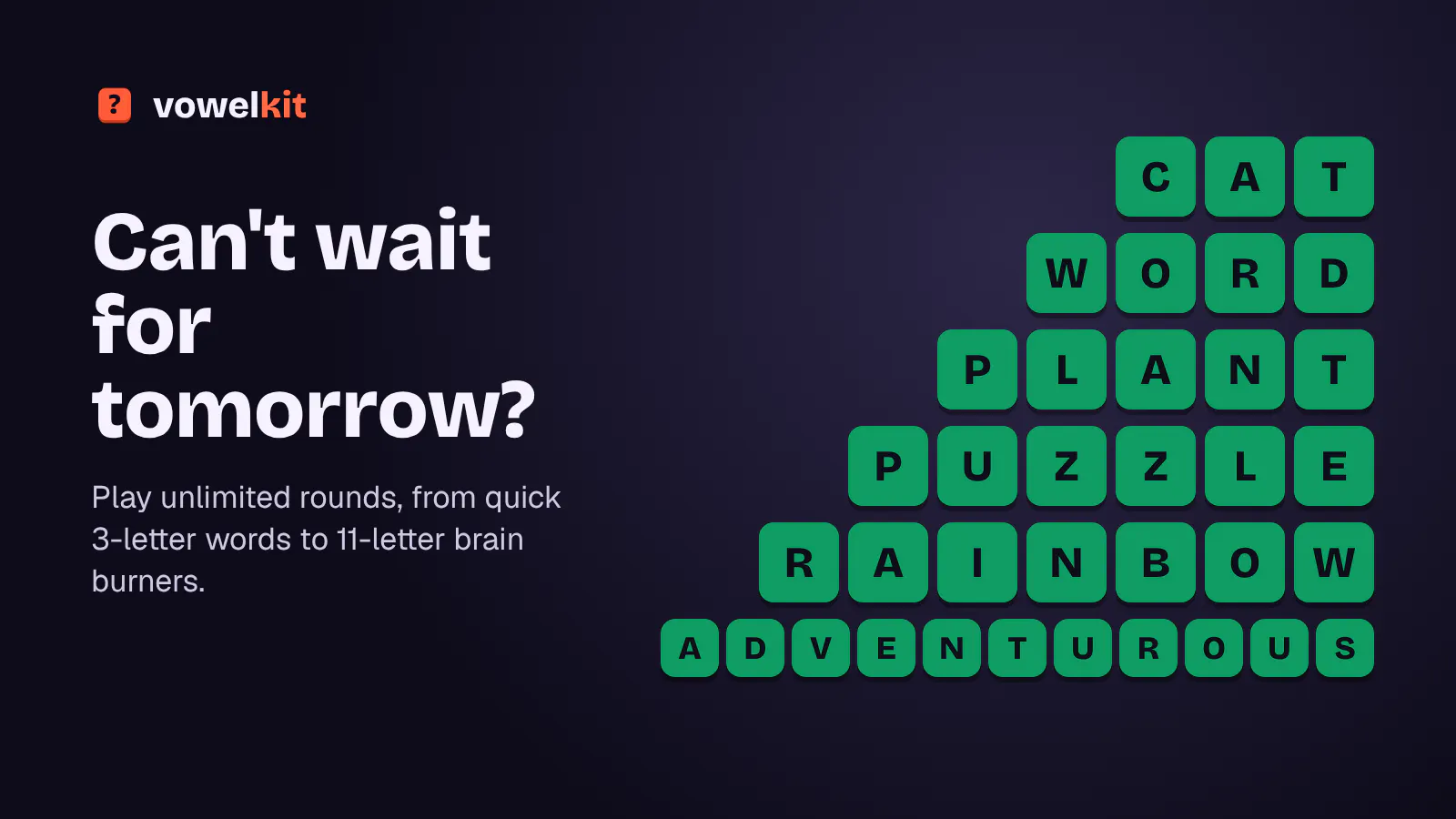 Vowelkit: Daily Word Guessing Game gallery image