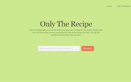 Only The Recipe media 1