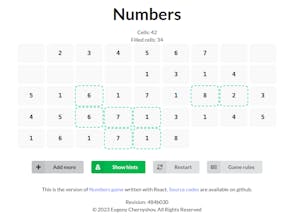 Matching Numbers Puzzle Game gallery image
