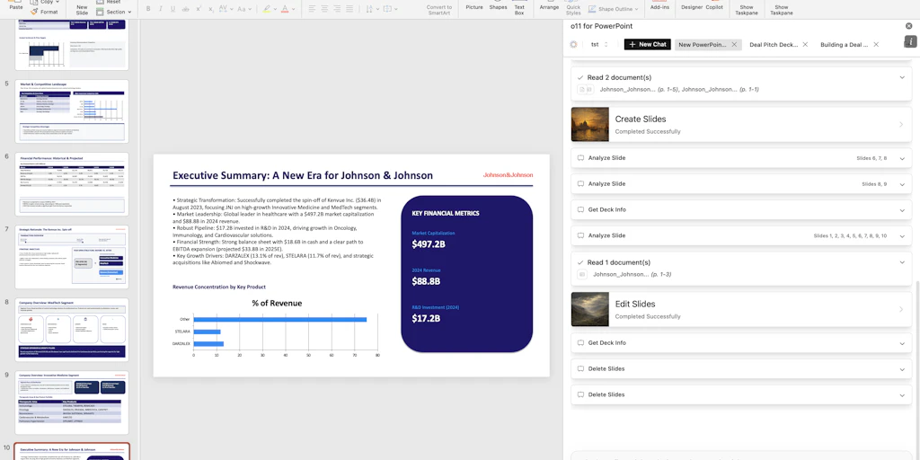 o11:在 Microsoft 365 中建立簡報、文件和模型的代理程式