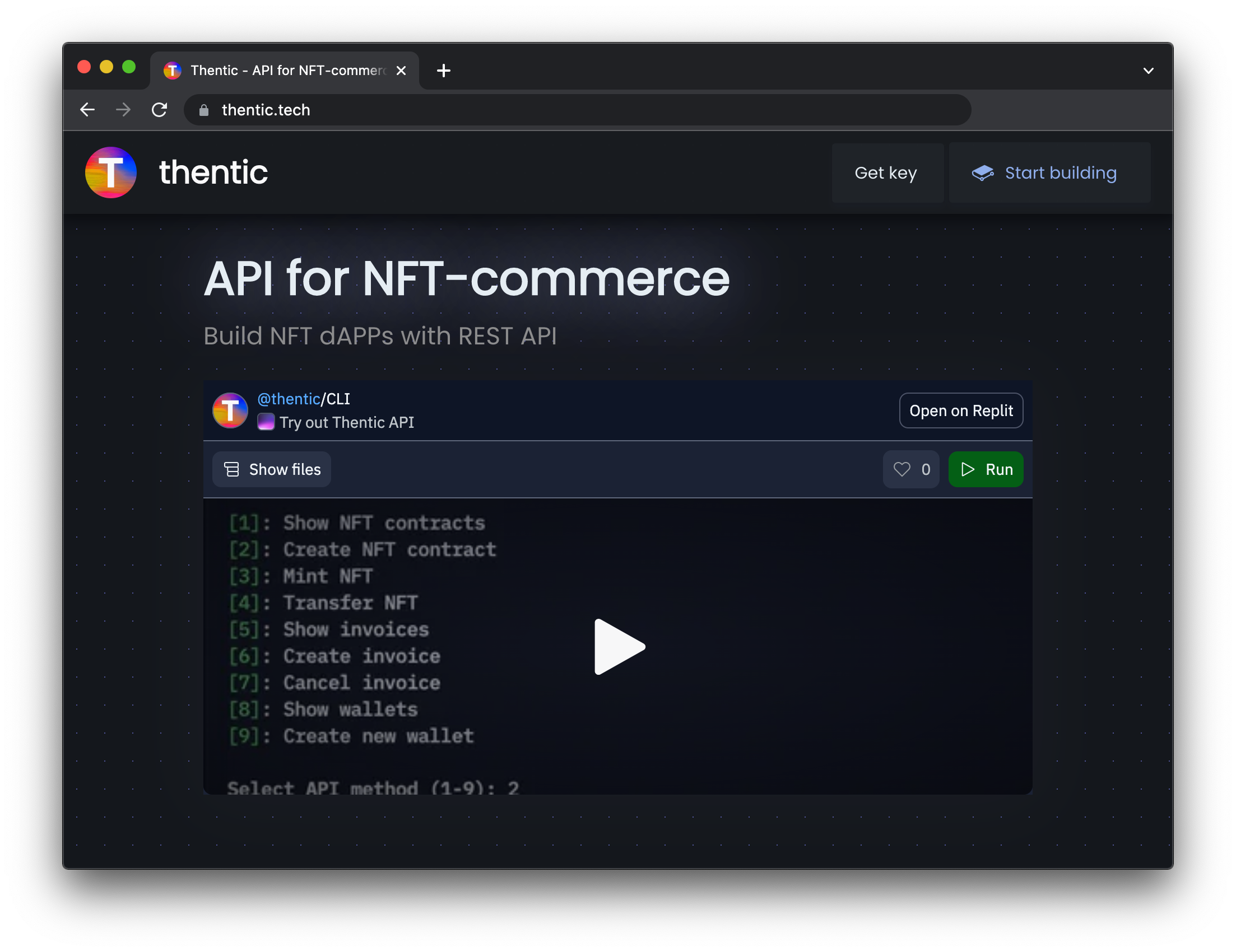 Media Thentic - API untuk NFT-Commerce 1