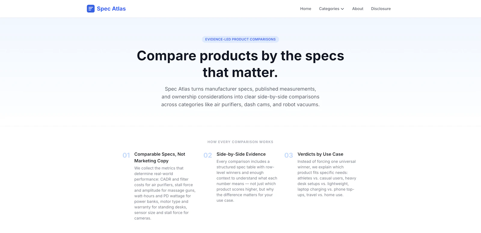 Spec Atlas screenshot 1