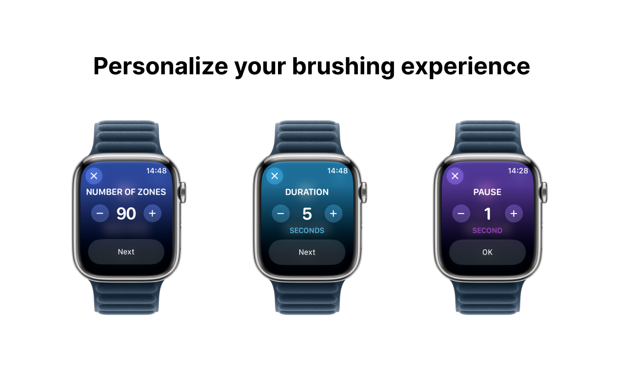 칫솔 : 매일 구강 관리 - Apple Watch의 간격 칫솔질 타이머 미디어 2