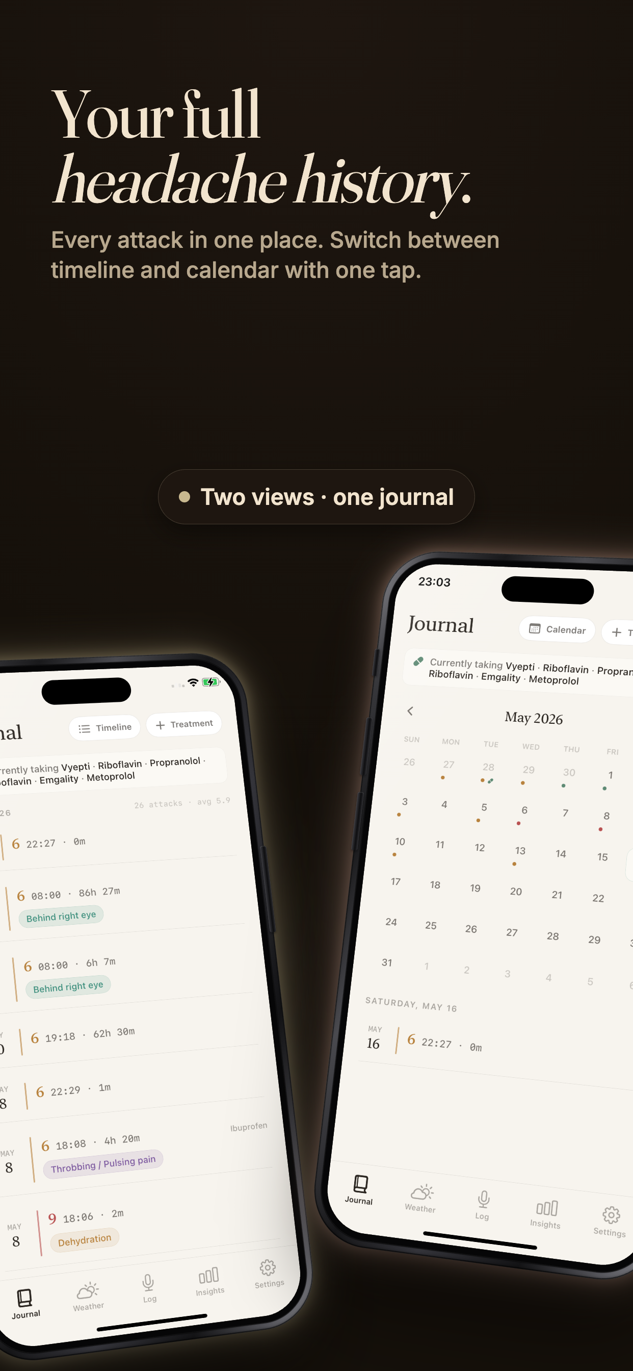 SereneHead: Voice-first migraine tracker gallery image