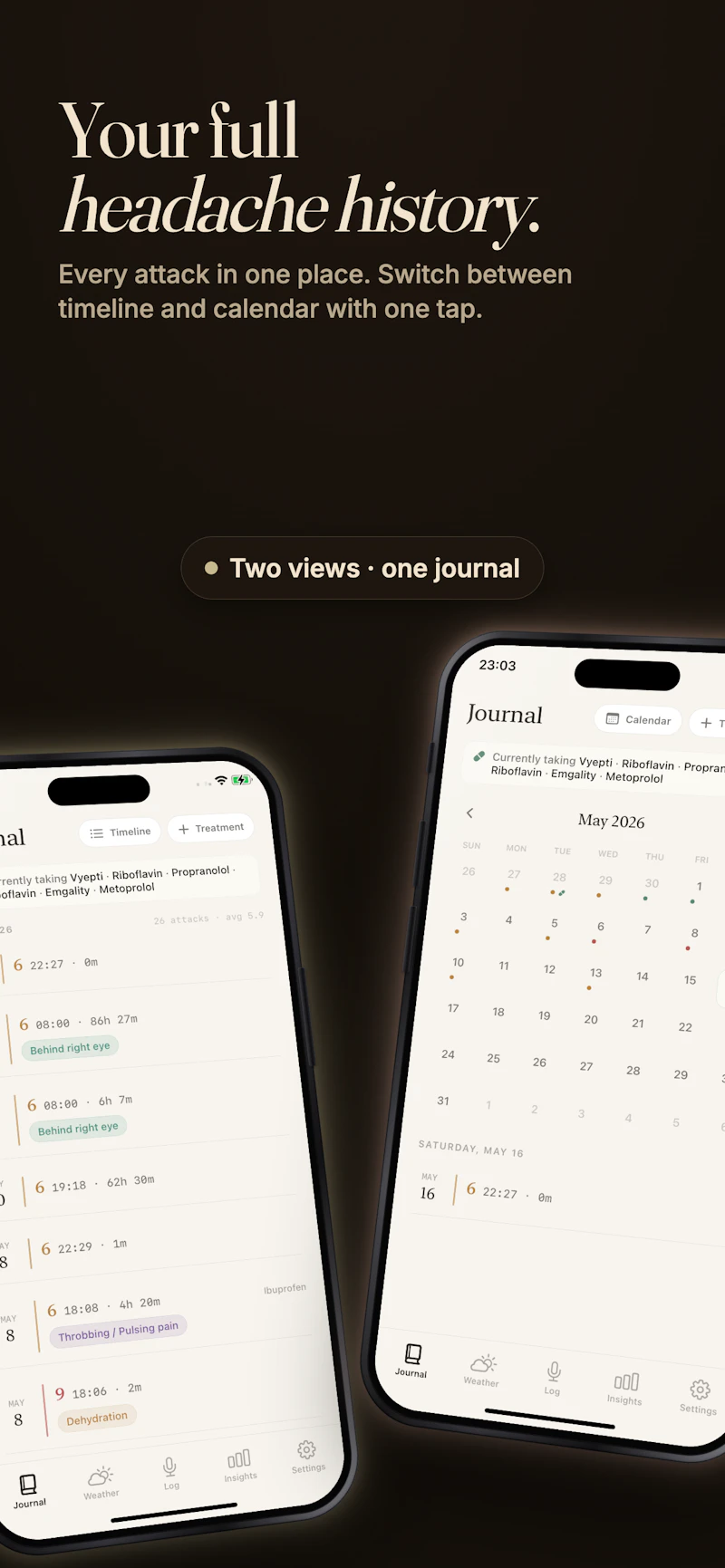 SereneHead: Voice-first migraine tracker screenshot 7