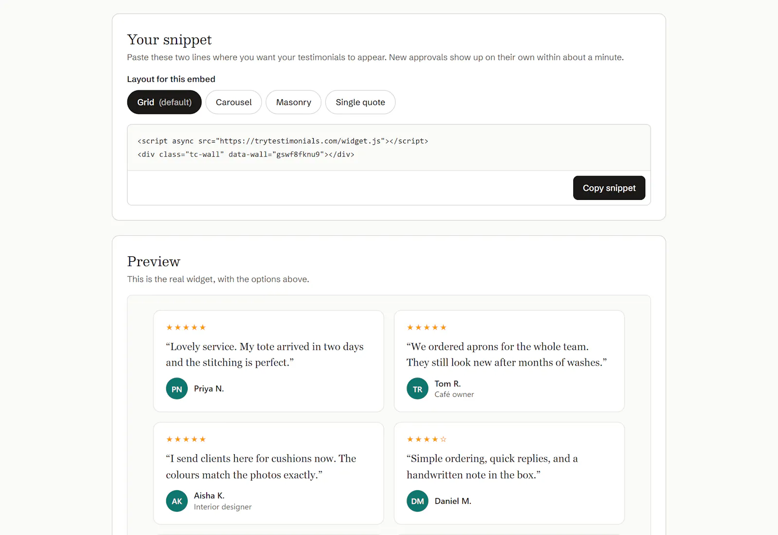 TryTestimonials screenshot 8