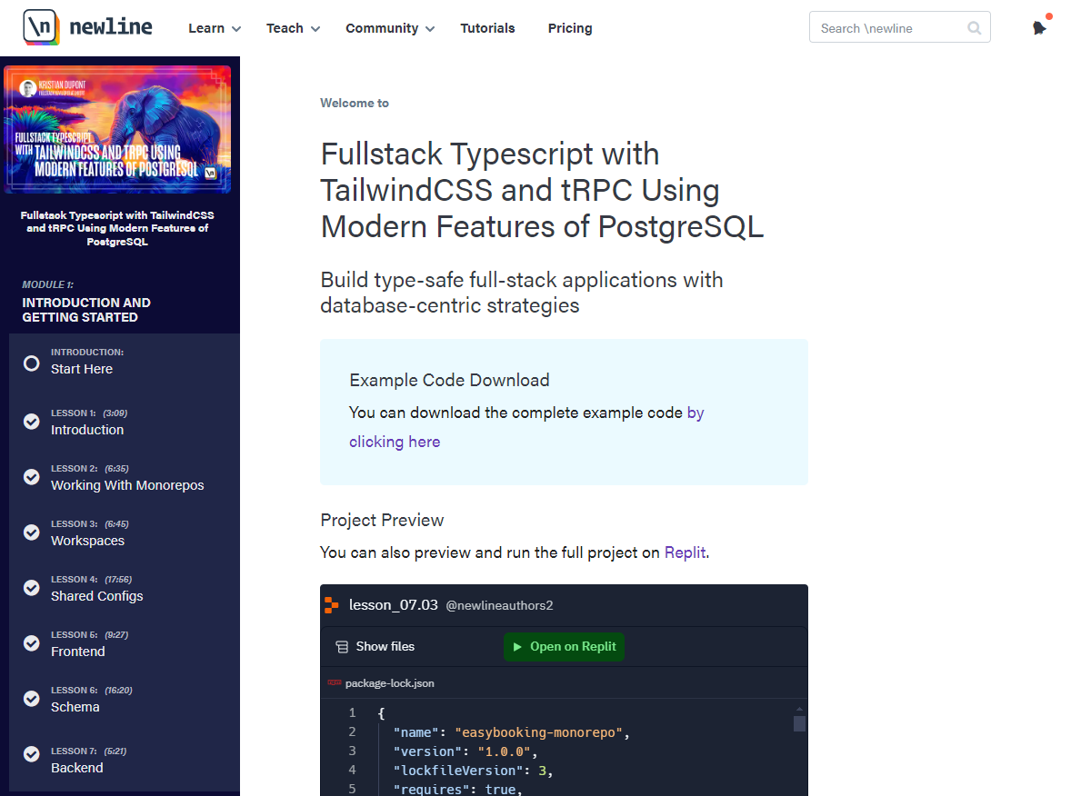 Typescript met staartwindcss en TRPC media 4