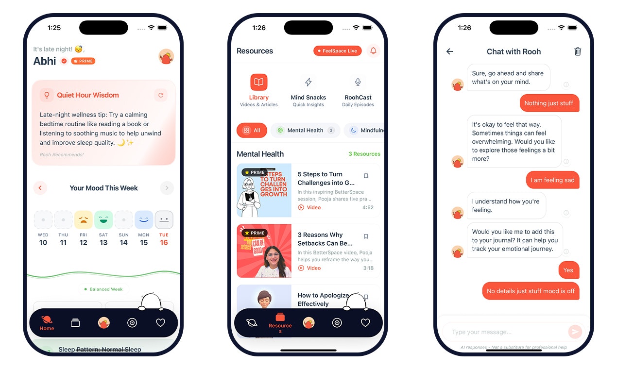 Média Application de santé mentale BetterSpace - Soins sérieux, vibrations douces. 2