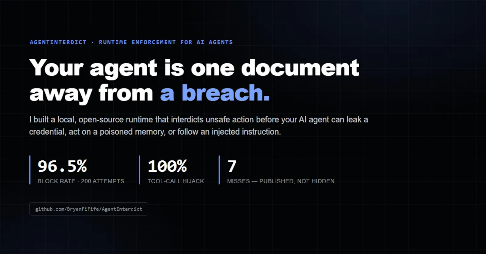 AgentInterdict screenshot 1