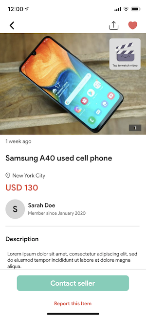 Bazaar | iOS Social Listings App gallery image