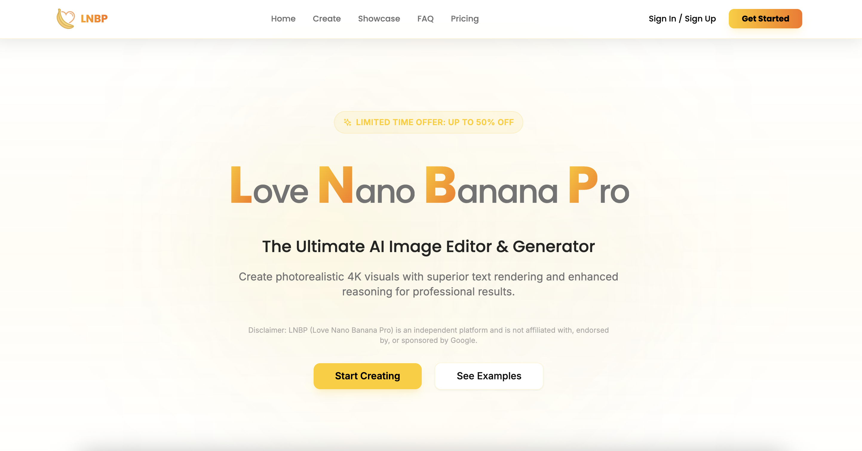 LNBP: Love Nano Banana Pro - Main product screenshot demonstrating key features and user interface