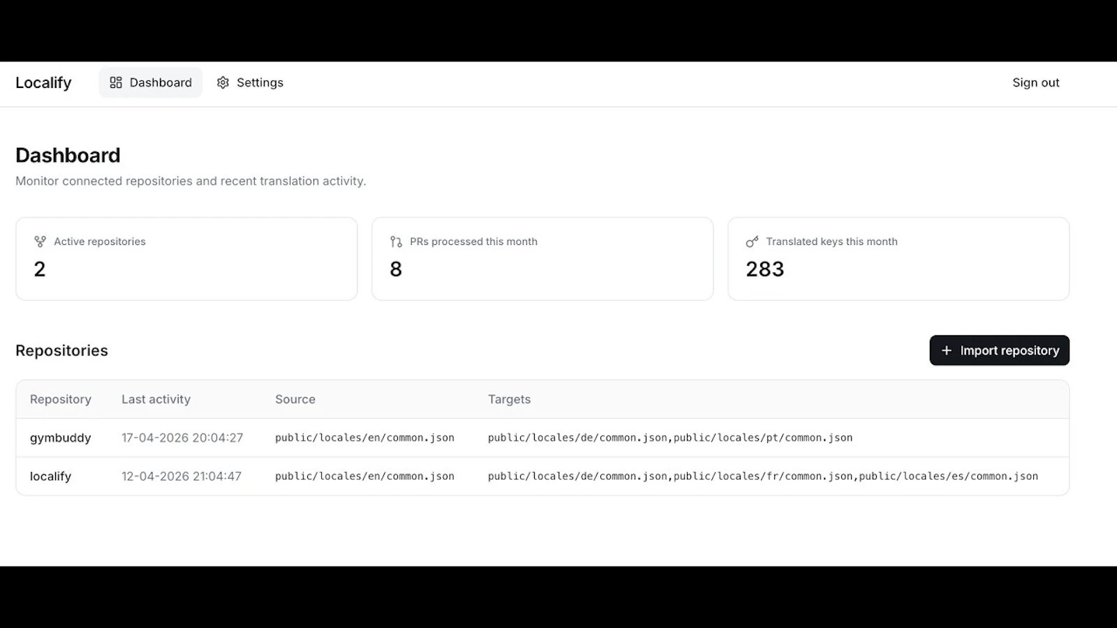Localify screenshot 1 (video preview)