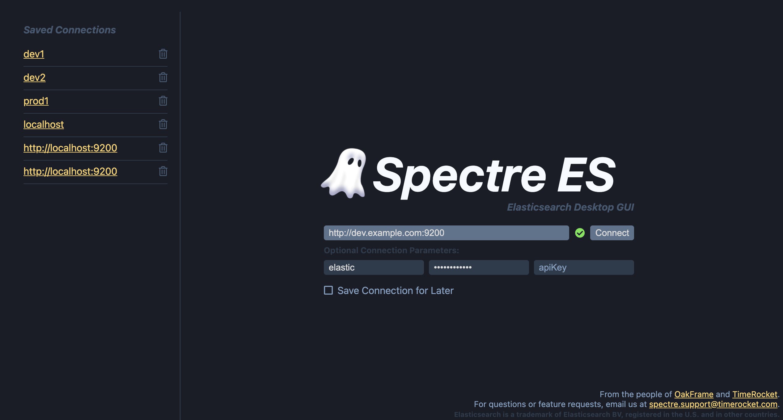 Spectre Elasticsearch GUI media 2