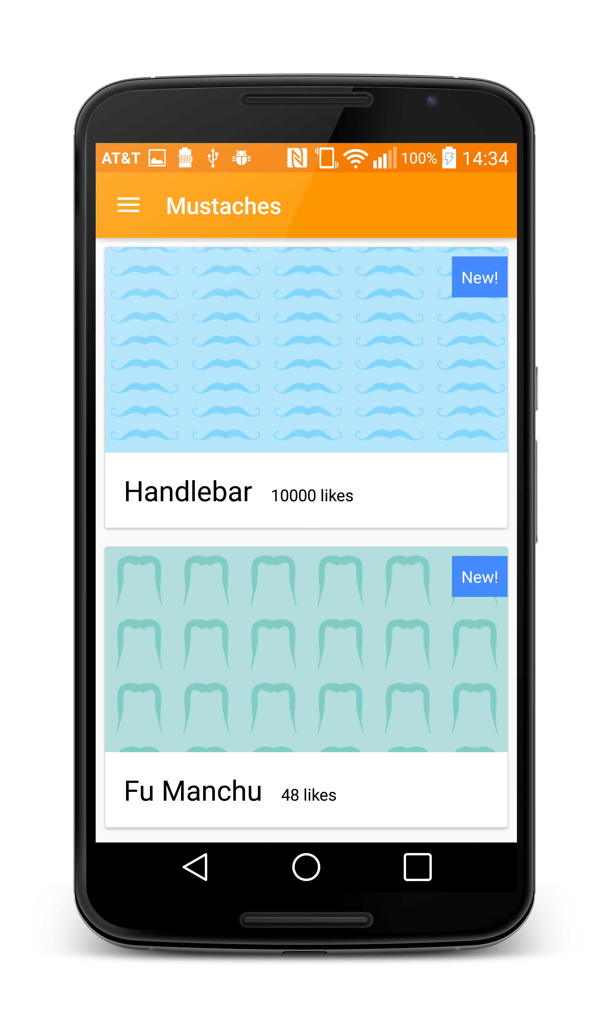 Material Mustache Live Wallpapers gallery image