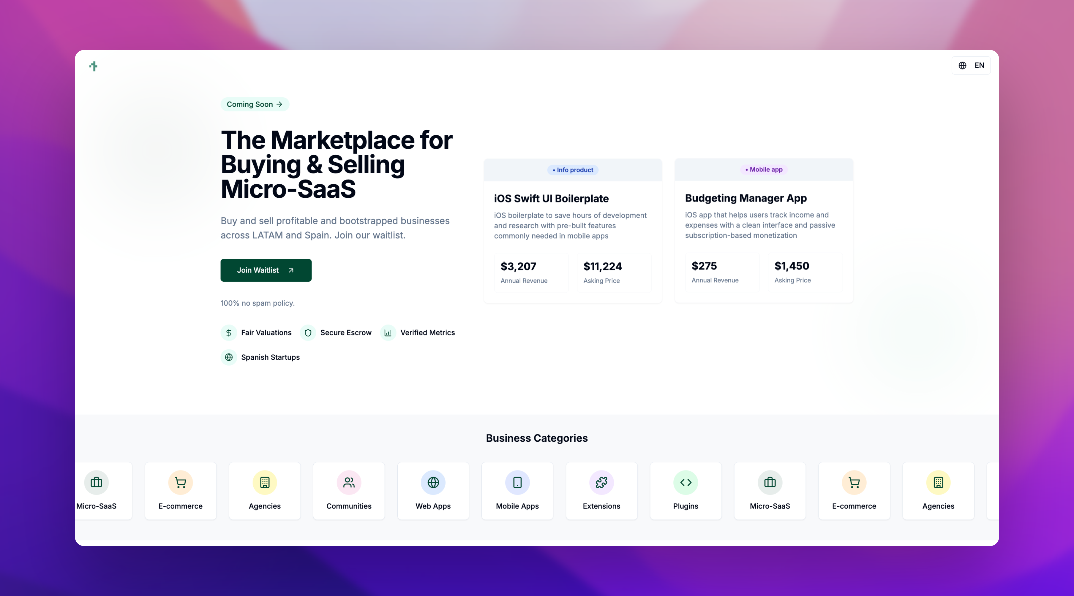 Micro Deal - Acquista e vendi micro-startups.Trasferimenti protetti con deposito a garanzia media 1