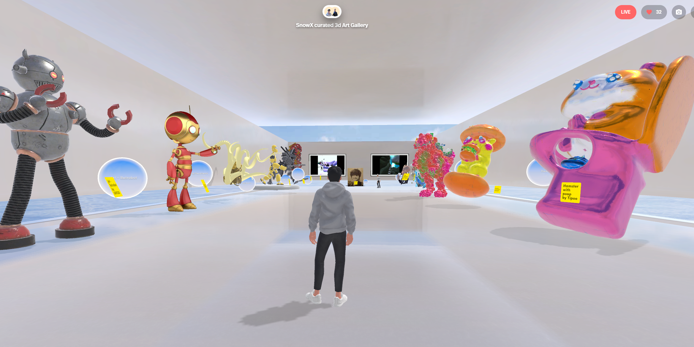 Galería de arte 3D curada de Snowx en espacial - La galería de artistas VR curada en el escritorio media 4