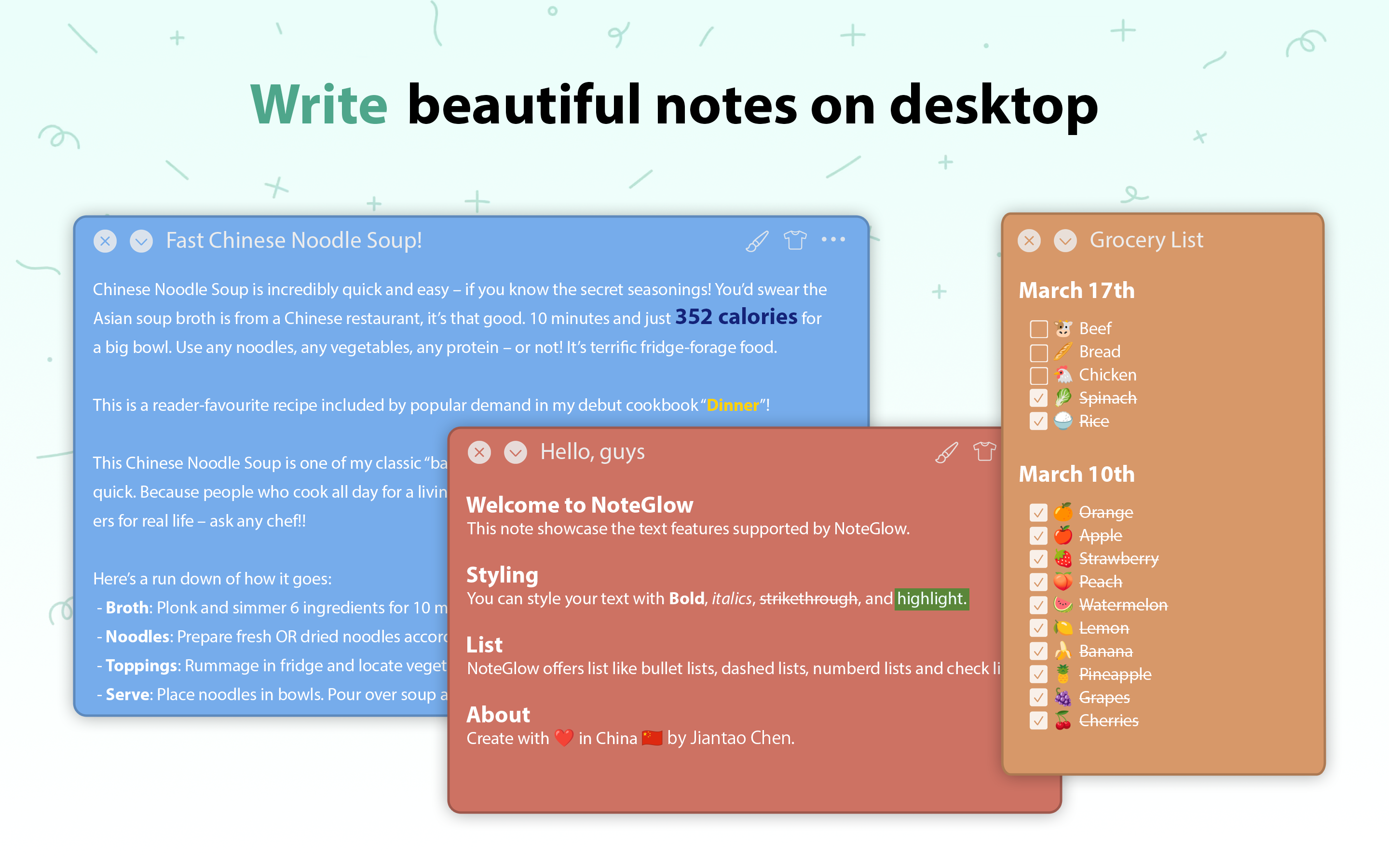 Media Noteglow - Noteglow, melekit, nota, desktop, widget, elegan, baik, simpe, menu 1