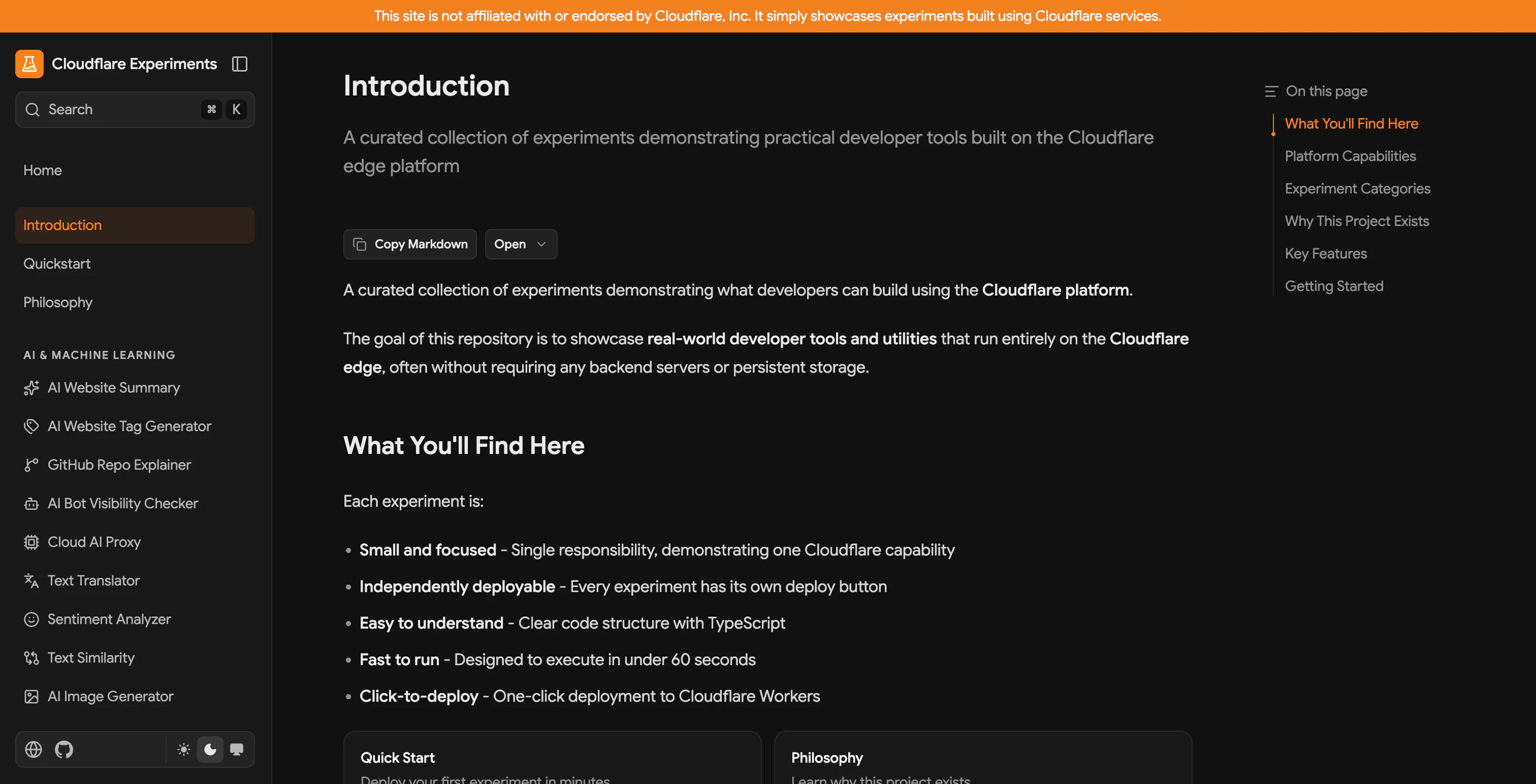 Cloudflare Experiments 截图 2