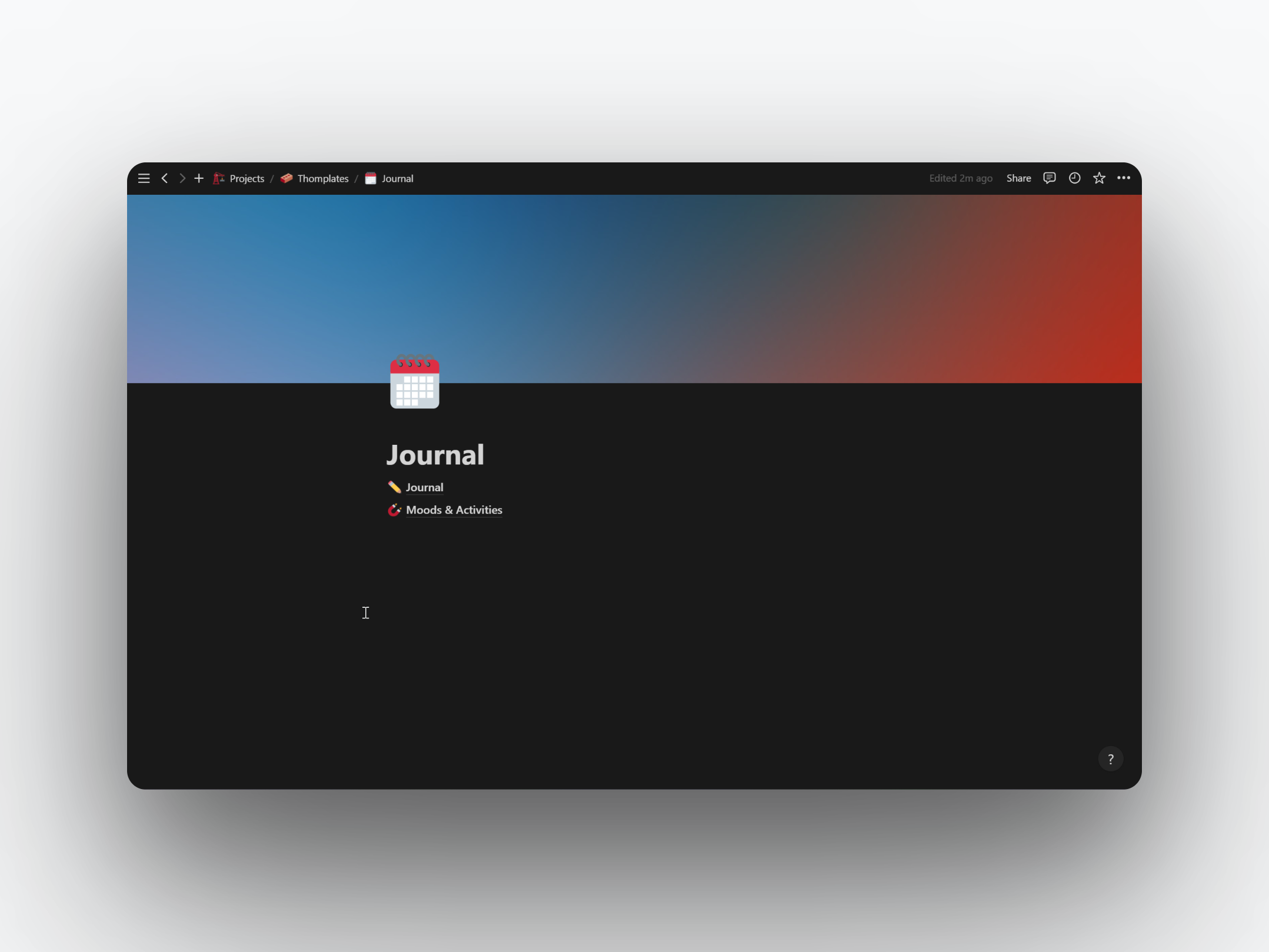 Advanced Journal Template
