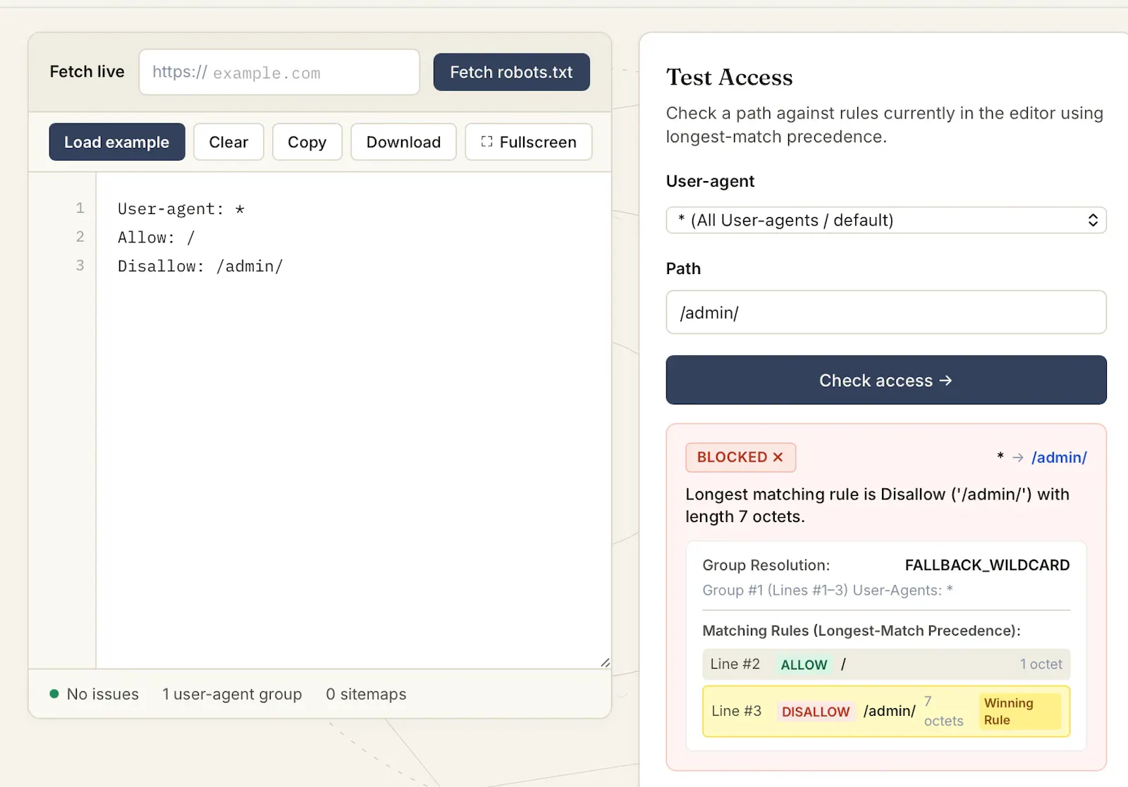 Robots.txt Editor & Validator screenshot 4
