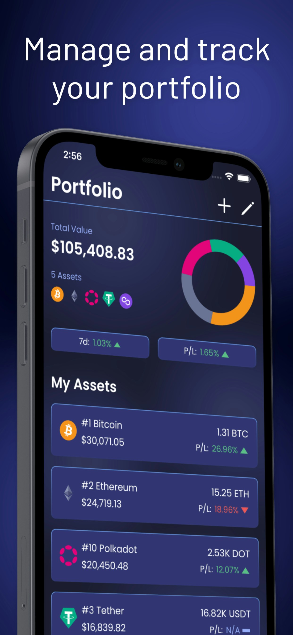 Tesadüf bir şekilde - Herkes için kripto para birimi izleyicisi iOS/Android medya 3