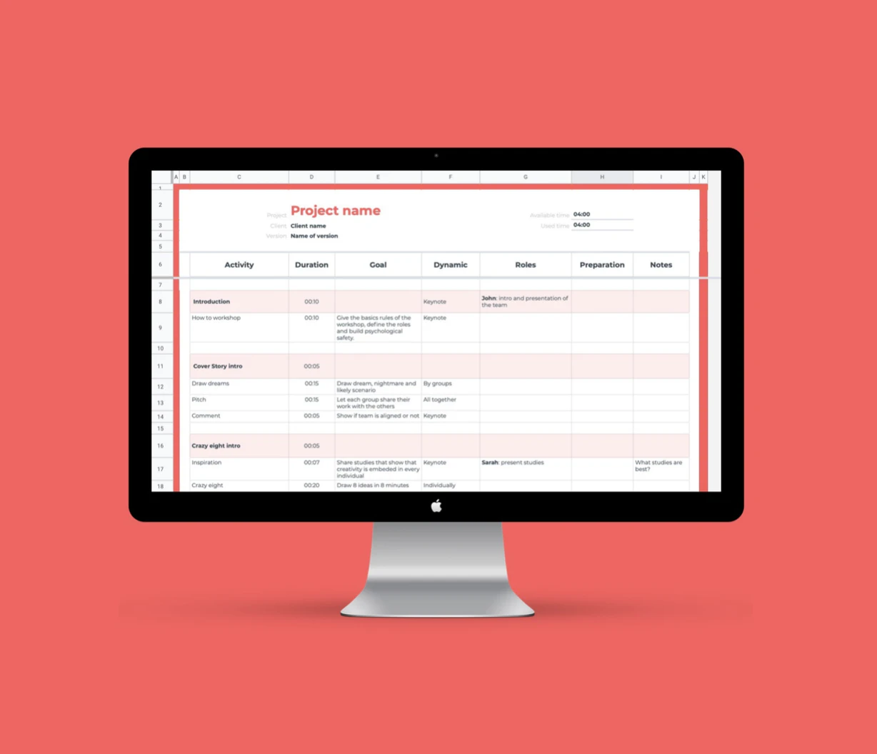 Workshop Planner Template