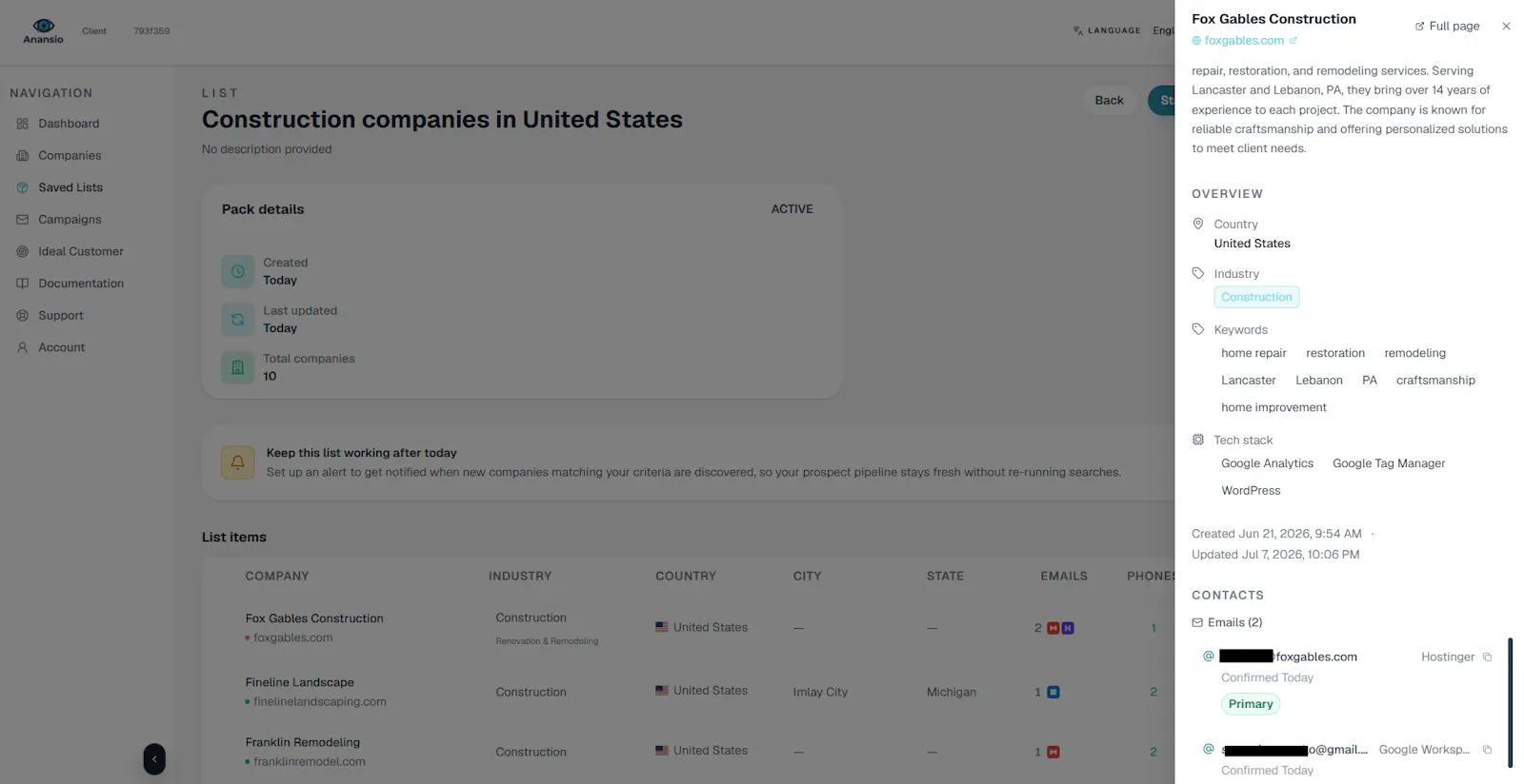 Anansio screenshot 2