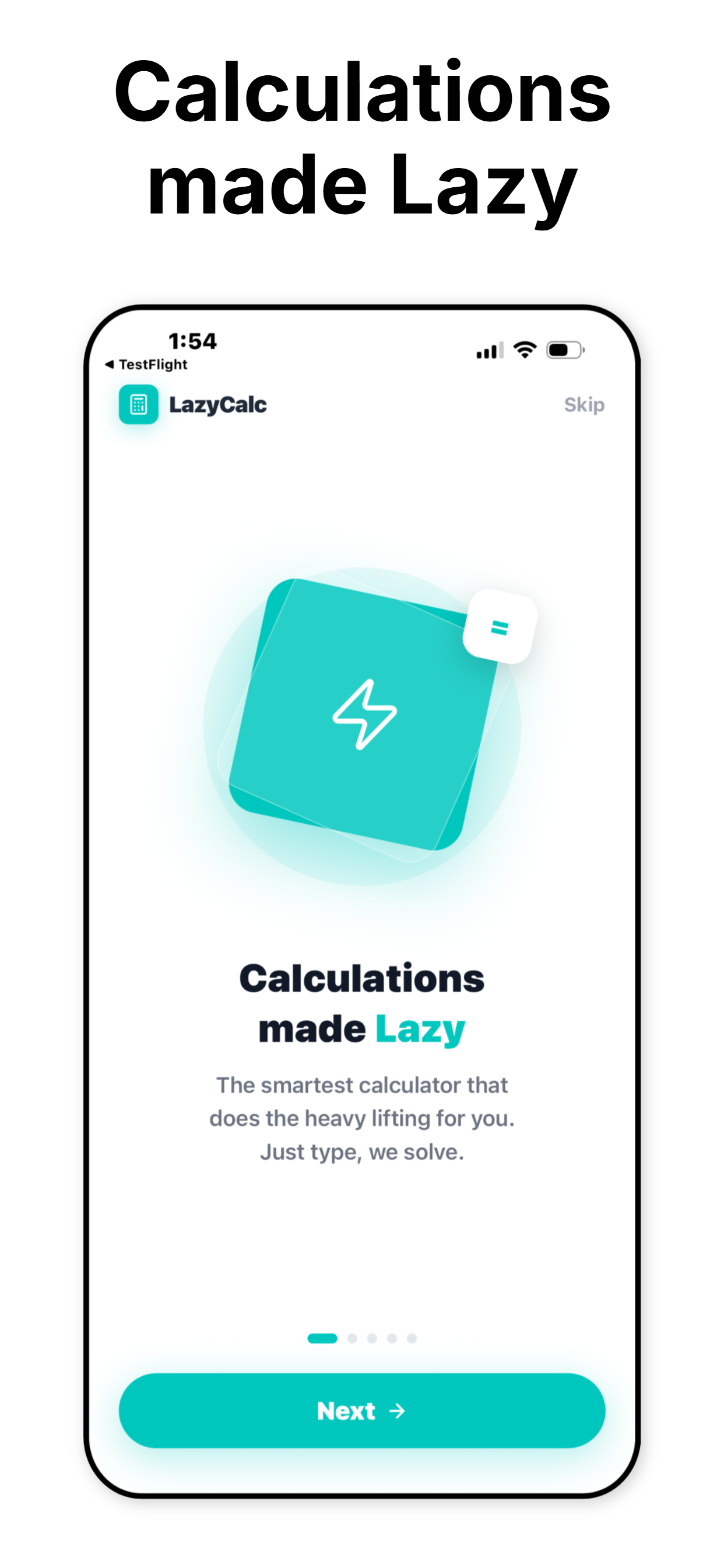 LazyCalc All-in-One Calculator - Product Hunt launch logo and brand identity